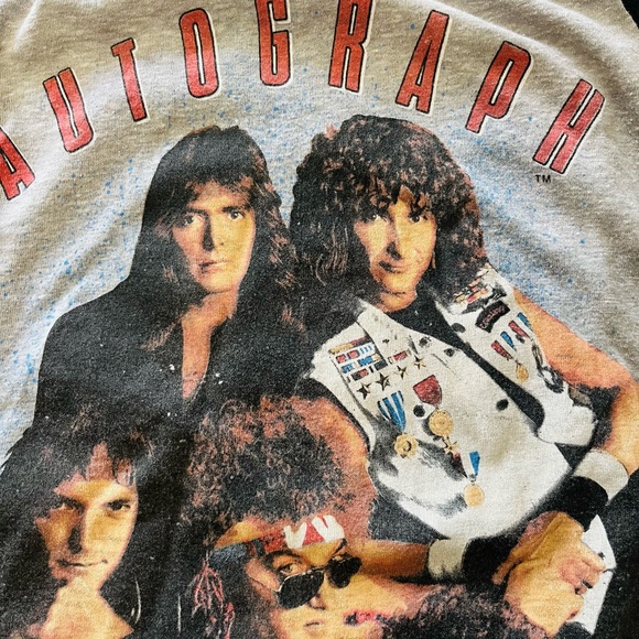 Autograph Band Sign in Please Vintage Single Stitch Tour Shirt Jersey 1985 - Picture 4 of 12